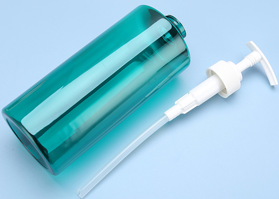 Bouteilles libres de lotion d'ANIMAL FAMILIER de latex bleu de BPA avec la pompe 81*185mm