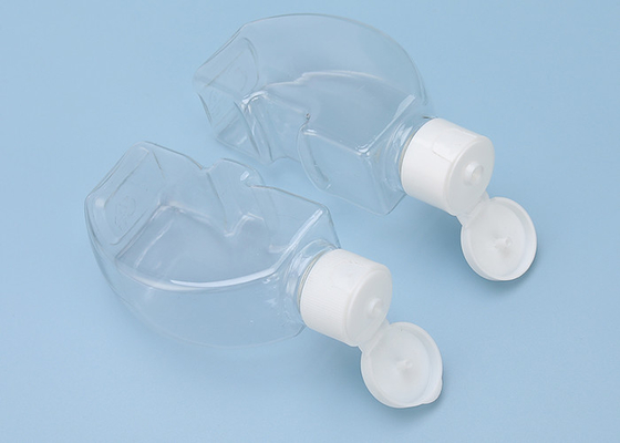 Bouteille en plastique de bloc supérieur de double d'OEM avec le couvercle à visser 120ml recyclable