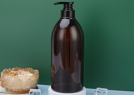 serrure 550ml en bas d'ANIMAL FAMILIER Amber Plastic Shampoo Bottles de pompe 72*176mm