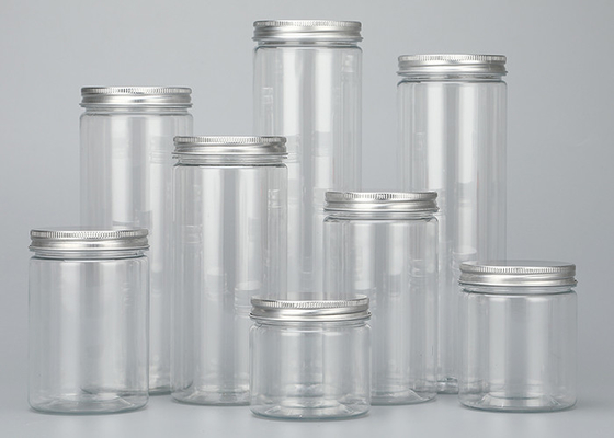la bouche large de pot de 65mm d'ANIMAL FAMILIER transparent en plastique de conteneurs cogne l'ODM