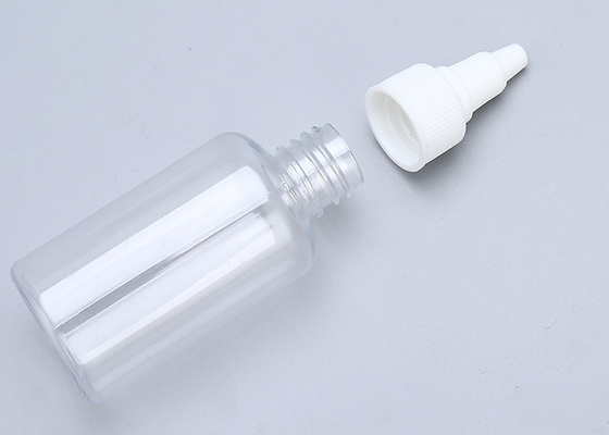 Le compte-gouttes en plastique clair essentiel de l'huile 50ml 30ml met l'impression en bouteille d'écran