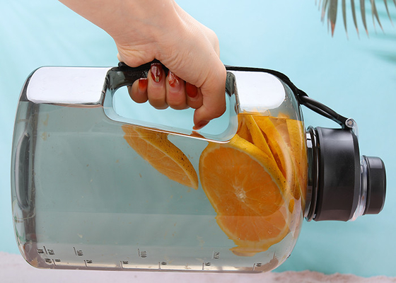 Bouteille d'eau en plastique étanche de Flip Top 2l avec la poignée BPA libre
