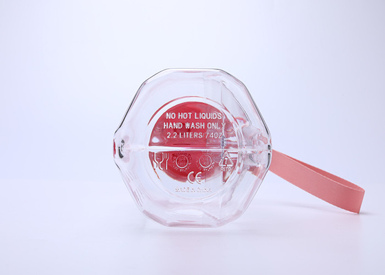 Bouteille d'eau en plastique étanche de Flip Top 2l avec la poignée BPA libre