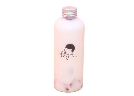 240ml Juice Containers Aluminum Cover de plastique clair conique