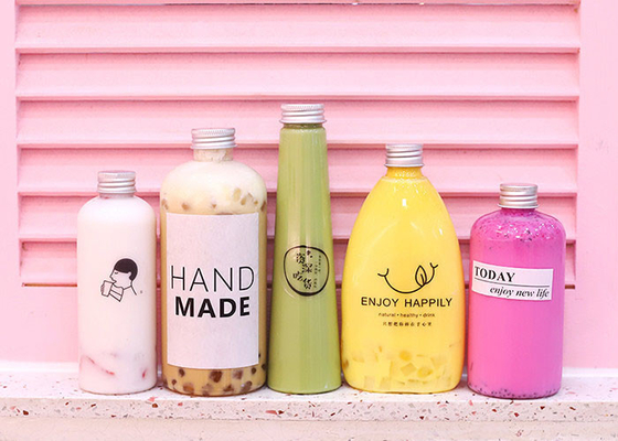 ODM jetable de couvercles de 500ml Juice Clear Plastic Bottles With