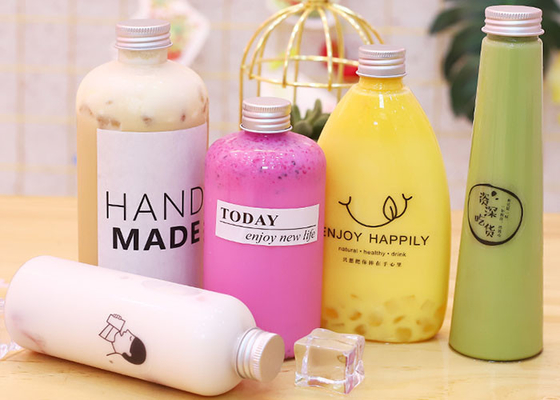 Chapeau en aluminium vide de H 13.8cm Juice Milk Tea Bottles With