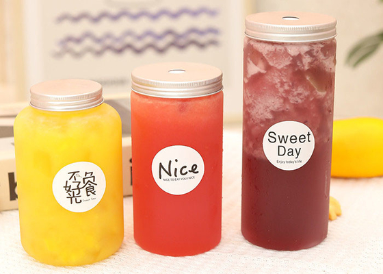 Juice Bottles For Milk Tea réutilisable de plastique 350ML 500ML