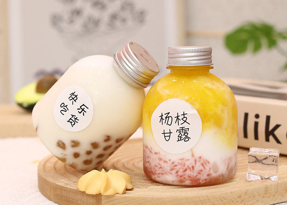 Bouteille de jus PET boisson en plastique transparent emballage vide bouteille enzyme de thé au lait avec couvercle