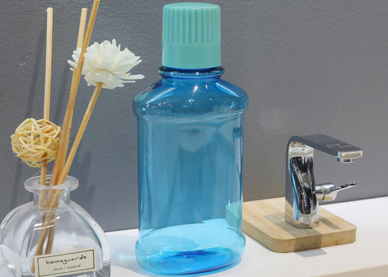Bouteilles en plastique vides libres 250ml de collutoire de BPA avec des chapeaux
