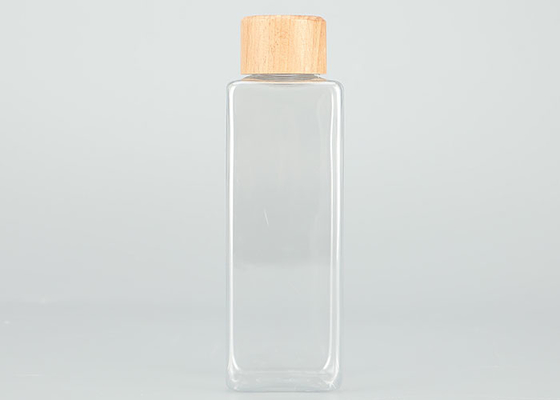 Bouteilles 200ml à bouchon vissable en plastique étanches avec les couvercles en bambou