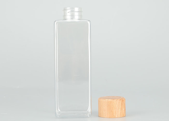 Bouteilles 200ml à bouchon vissable en plastique étanches avec les couvercles en bambou