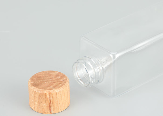 Bouteilles 200ml à bouchon vissable en plastique étanches avec les couvercles en bambou