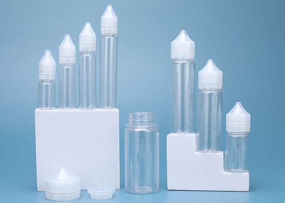 Bouteille de liquide en plastique pour animaux de compagnie de 30 ml E Cig avec couvercle anti-trouble pour enfants