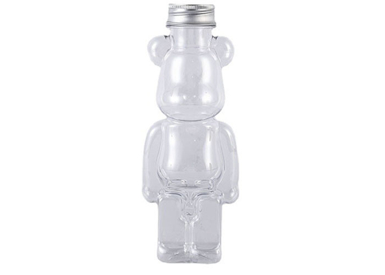 350ml 400ml 500ml 700ml Vente à chaud personnaliser pour animaux de compagnie Bouteille de jus en forme d'ours en plastique pour boissons avec bouchon et sangles