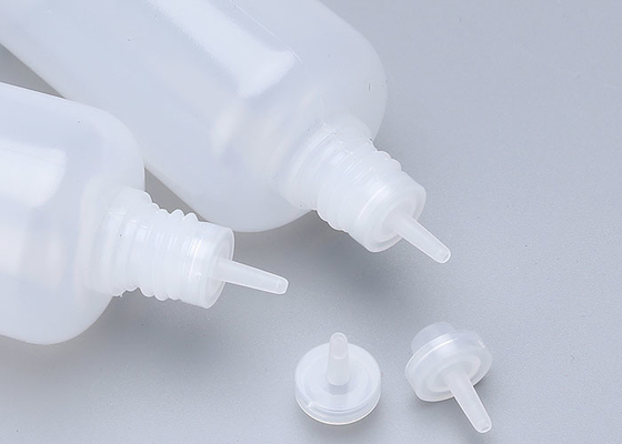 bouteille en plastique de bouteille de 30ml 50ml E de PE inaltérable liquide de chapeau