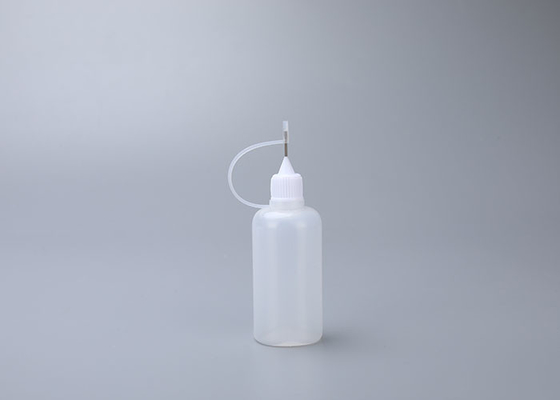 lavage 50ml en plastique comprimable vers le haut de la bouteille liquide réutilisable avec le compte-gouttes en acier d'aiguille