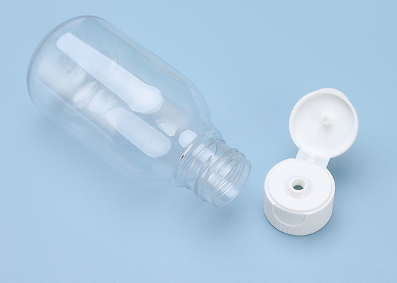 bouteille 100ml en plastique transparente vide avec Flip Top Cap