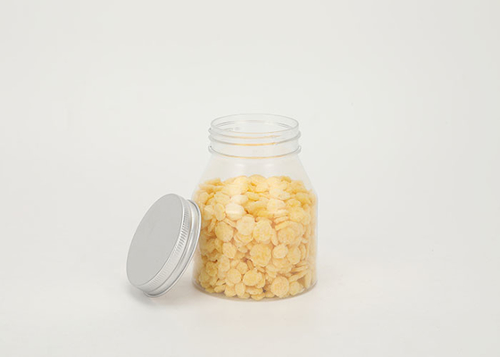 Conteneur en plastique clair de pot d'animal familier de la catégorie 350ML comestible avec le couvercle en aluminium