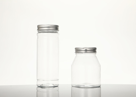 Bouche large autour du couvercle à bouchon vissable en plastique 295ML 380ML de JarsWith d'animal familier en plastique