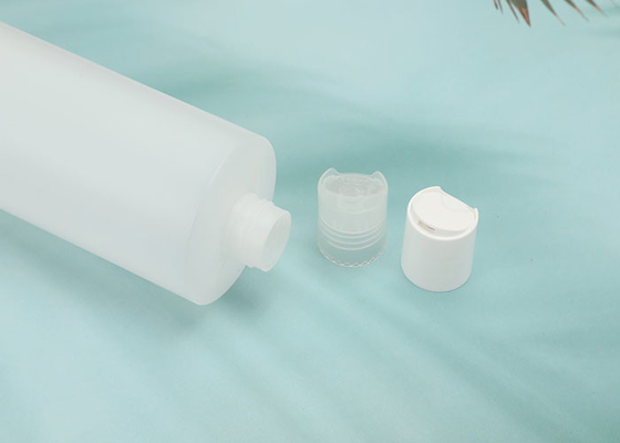 Bouteilles rechargeables en plastique de pp avec le blanc clair de chapeau de disque de presse