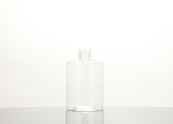 bouteille en plastique de l'épaule 16oz plate transparente pour l'aseptisant de main de gel de douche