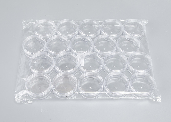 Conteneurs ronds clairs crèmes de lotion cosmétique avec le couvercle 10g 15g 30g