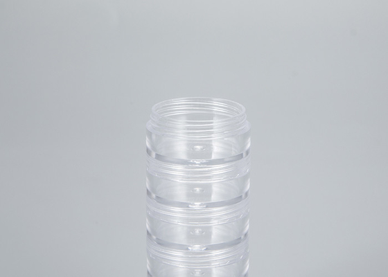 Récipient pour soins de la peau à remplissage répétitif en plastique rond