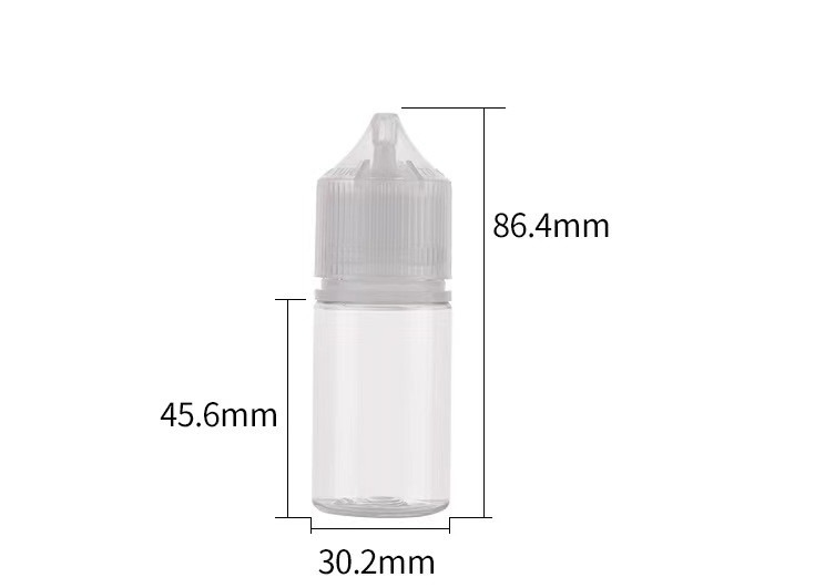 Flacon compte-gouttes court V3 de 30 ml avec des bouteilles Eliquid de saveur d'ANIMAL FAMILIER de chapeau de CRC