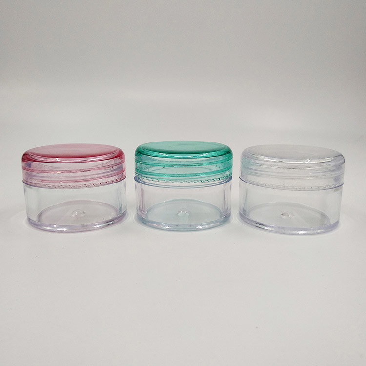 Petits conteneurs de voyage en plastique PS crèmes bocaux avec couvercle rechargeable étanche cosmétiques bocaux de maquillage