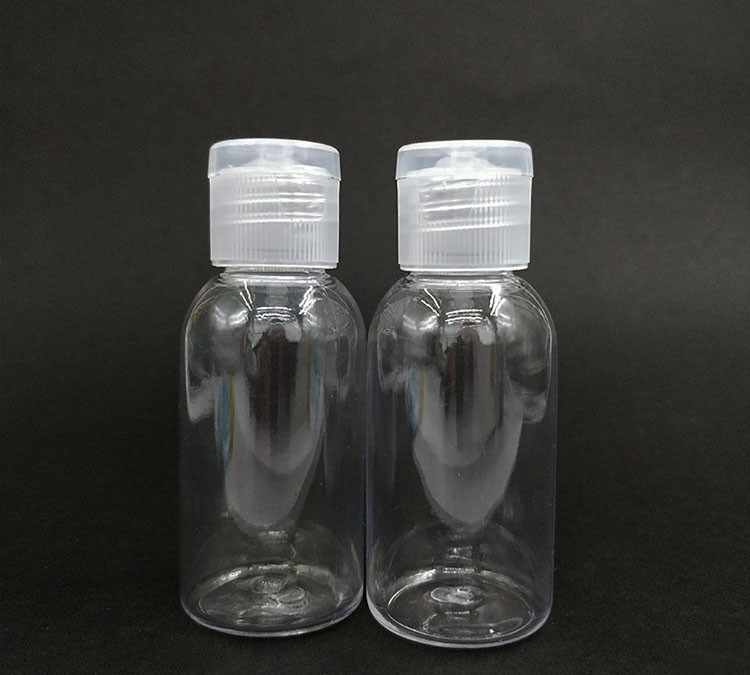 échantillon gratuit bouteille en plastique PET transparente avec capuchon flip bouteille vide avec capuchon flip bouteille de crème avec capuchon flip avec fourniture d'usine