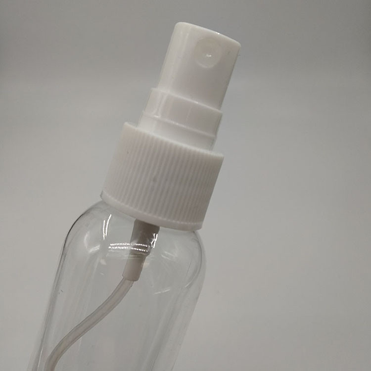 Vente en gros personnalisée 1 oz 2 oz 30 ml 50 ml 150 ml vide transparent clair Boston pompe à pulvérisation ronde bouteilles en plastique pour animaux de compagnie pour l'alcool