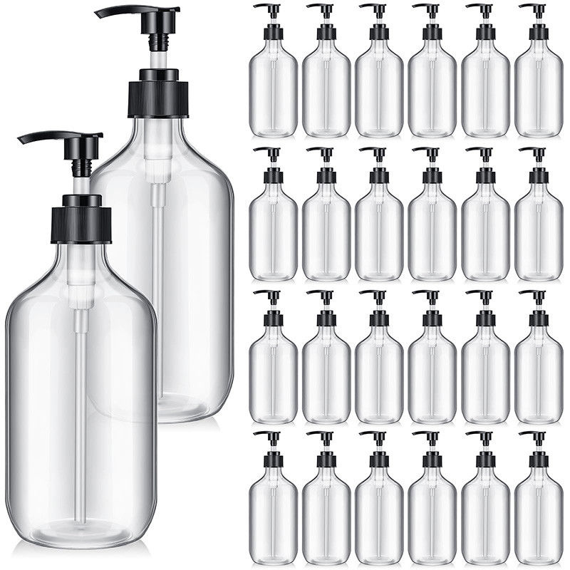 Bouteilles de lotion en plastique personnalisables avec matériau de collier en PE en capacités multiples 120ml 250ml 300ml et 500ml Idéal pour les produits cosmétiques