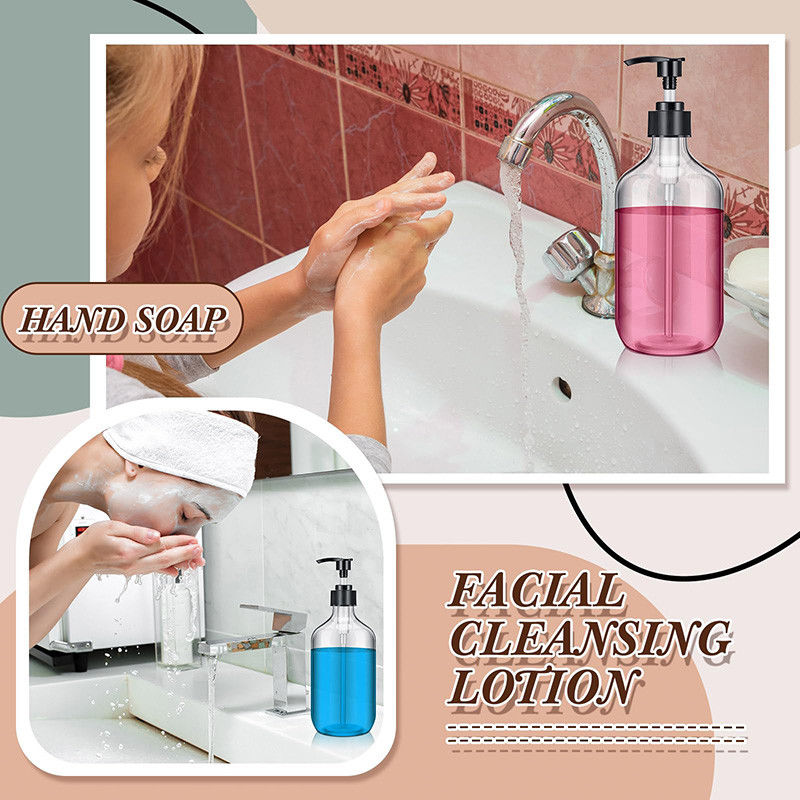 Bouteilles de lotion en plastique de 120 ml 250 ml 300 ml 500 ml avec fermeture à bascule et variétés de plastique PMMA durables pour les produits de soins de la peau