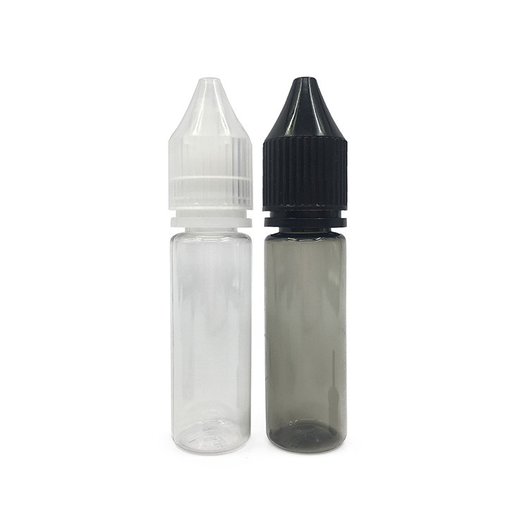 Bouteilles de liquide E transparentes imprimées sur mesure type de cou à l' épreuve des enfants