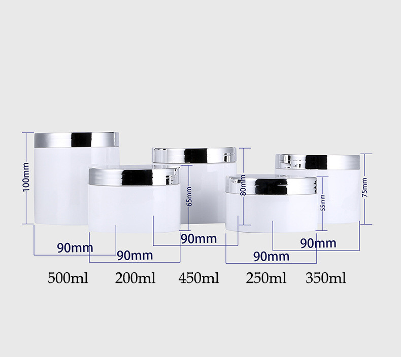 Bouteilles cosmétiques en plastique transparent avec une surface lisse et une pression sensible