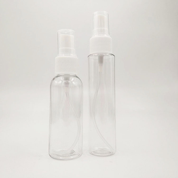 Bouteille de pulvérisation en plastique fin et vide PET 30 ml 50 ml 100 ml 120 ml 150 ml 200 ml 250 ml 500 ml Ambre Blanc Clair Pour les produits cosmétiques