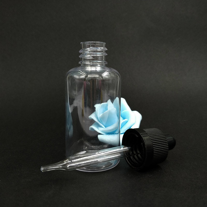 Bouteilles gouttelettes en verre lisse pour liquide - Cap de gouttelette de différentes tailles 10ml-120ml