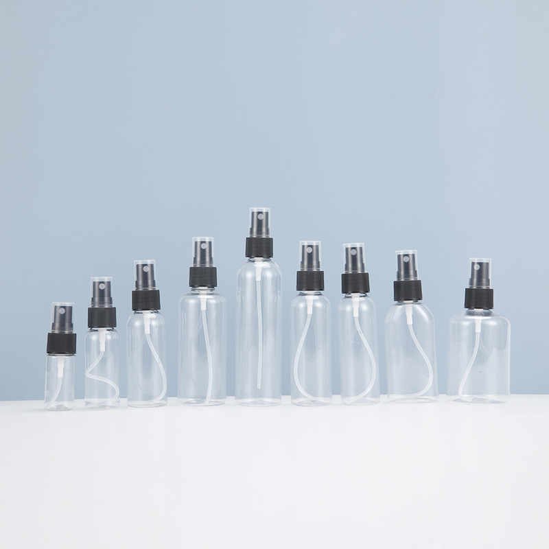 Bouteille de pulvérisation en plastique PET transparente écologique pour une consommation quotidienne de 10 ml 15 ml 30 ml 50 ml 60 m 70 ml 100 ml 200 ml 500 ml