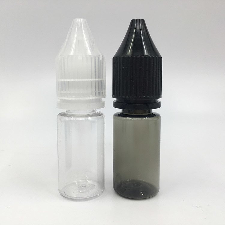 Petit logo imprimé en couleurs E Bouteille liquide à l' épreuve des enfants avec bouchon à vis