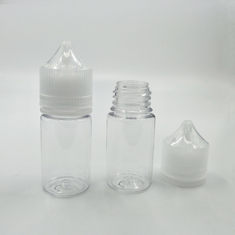 Bouteille liquide en PET E de 10 à 100 ml, bouteilles à coque ronde avec capuchon à l' épreuve des enfants