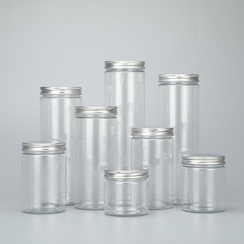 prix d'usine des pots de stockage en plastique avec couvercles de stockage des pots de plastique gâteau dans un pot en plastique de haute qualité