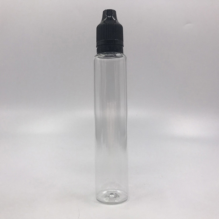Bouteille de e-liquide transparente avec col de 18mm et capacité de 10ml 15ml 30ml 60ml 80ml 100ml