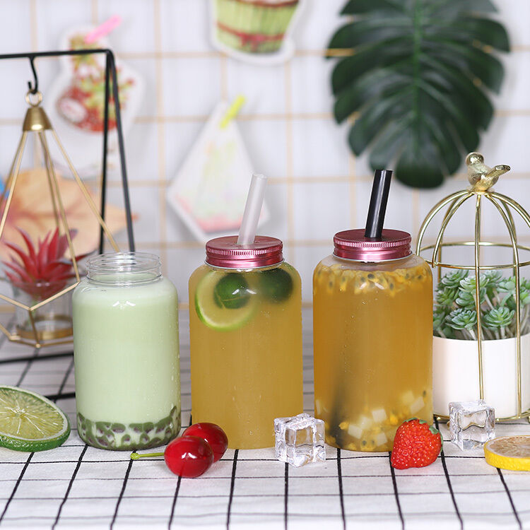 Bouteilles de thé au lait de 0,5 kg, étanches, design moderne, adaptées aux solutions d'emballage et de stockage de boissons