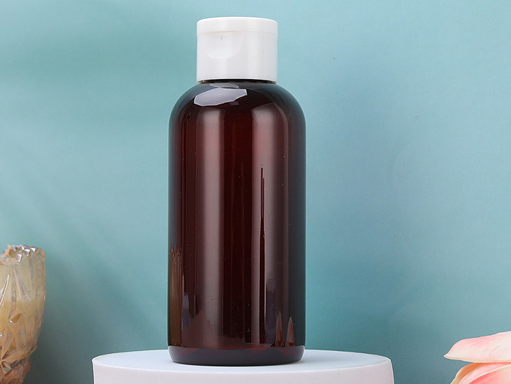 Bouteilles ambres d'ANIMAL FAMILIER de NOUVEAU PE CRU de 100% avec Flip Top Cap For Toner