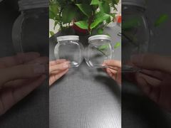 Bouteilles en plastique PET transparentes pour les bonbons biscuits et noix Bouteilles d'emballage alimentaire à large bouche