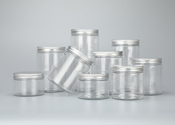 conteneurs en plastique de pot de bouche large en aluminium du chapeau 280ml avec les couvercles 32g